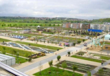 Aus 45 m schaut man auf das Gartenschaugelände<br>und weiter bis hin zum Stuttgarter Fernsheturm